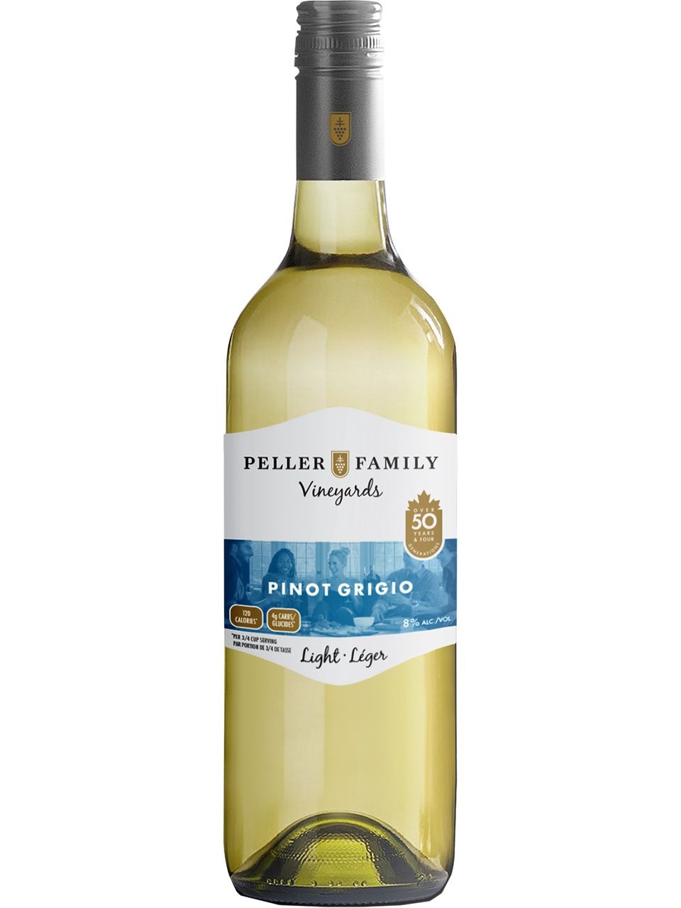 PELLER FAMILY PINOT GRIGIO LIGHT, Size: 750 ml