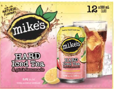 MIKE'S HARD ICE TEA &amp; PINK LEMONADE, Size: 12 Cans