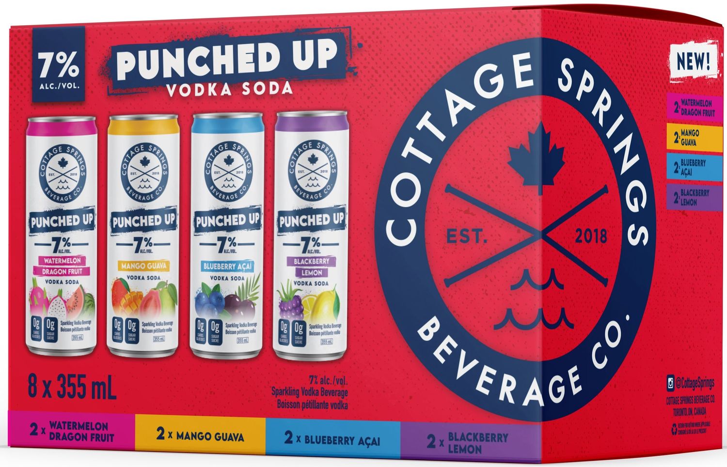 COTTAGE SPRINGS PUNCHED UP, Size: 8 Cans