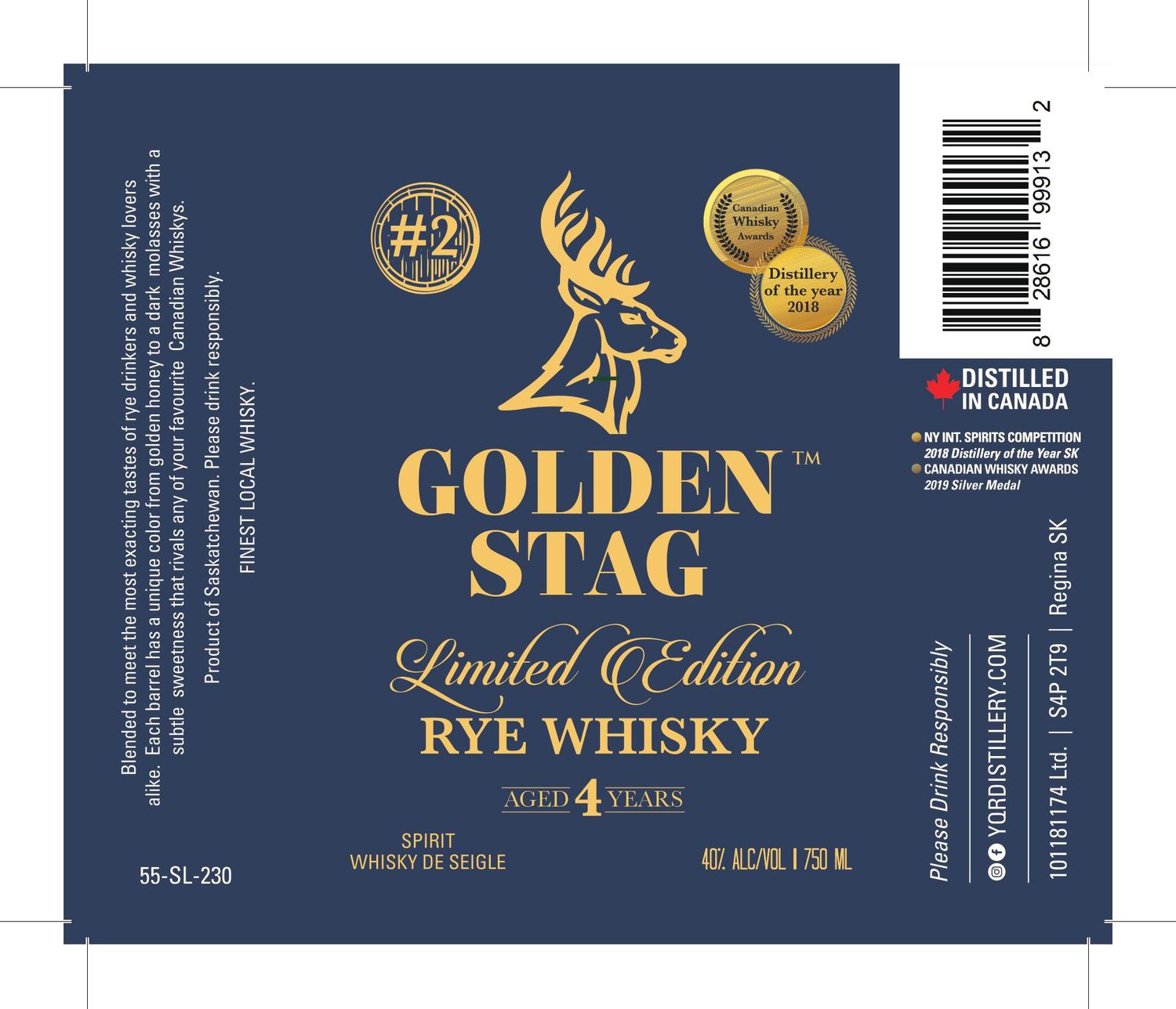 GOLD STAG RYE, Size: 750 ml