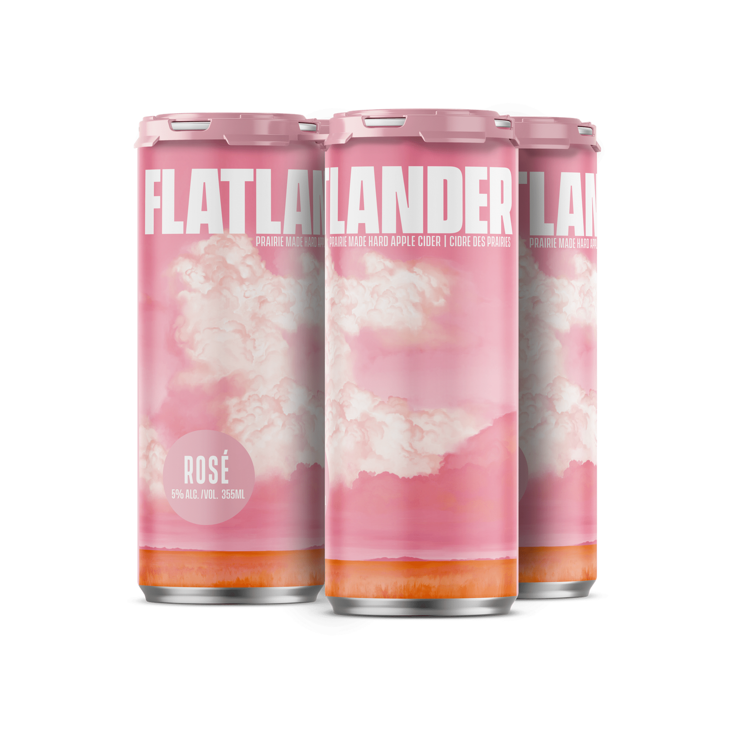 FLATLANDER ROSE CIDER, Size: 4 Cans