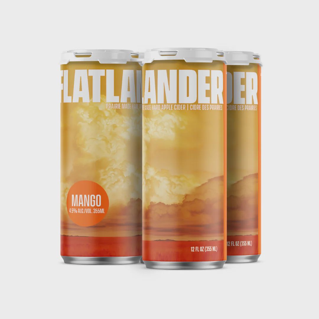 FLATLANDER  MANGO CIDER, Size: 4 Cans