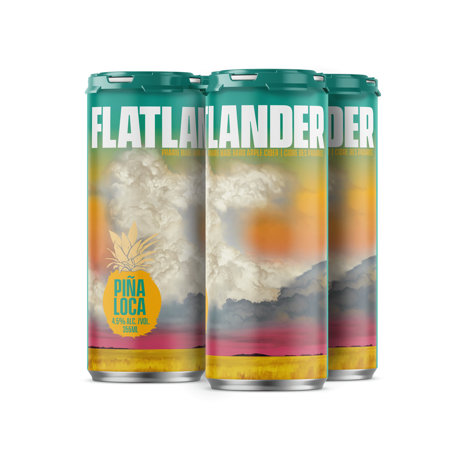 FLATLANDER PINA LOCA CIDER, Size: 4 Cans