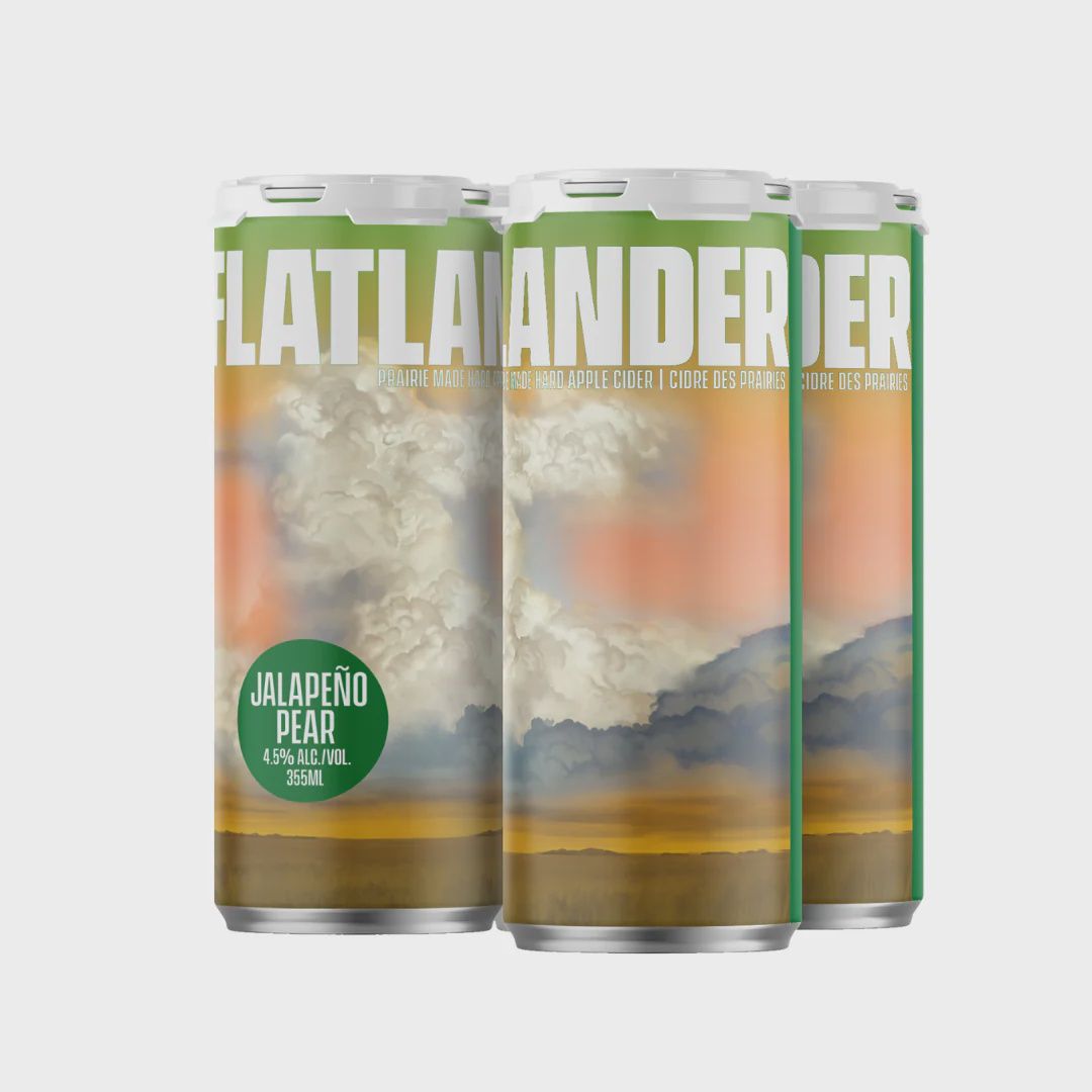 FLATLANDER JALAPENO PEAR CIDER, Size: 4 Cans