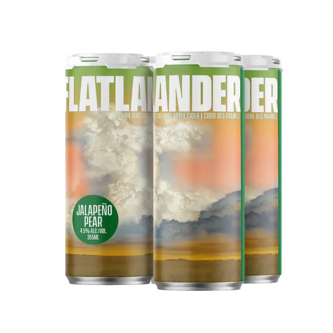 FLATLANDER JALAPENO PEAR CIDER, Size: 4 Cans