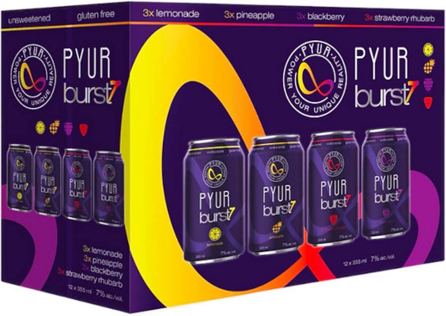 PYUR BURST 7, Size: 12 Cans