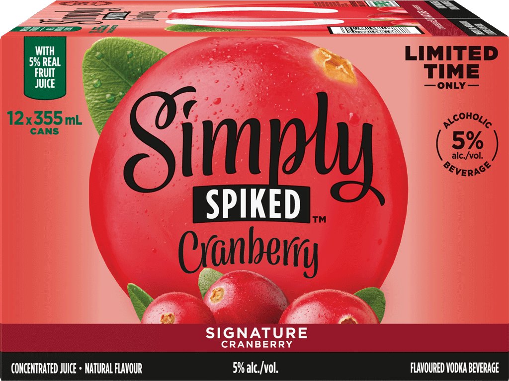 SIMPLY SPIKED CRANBERRY, Size: 12 Cans