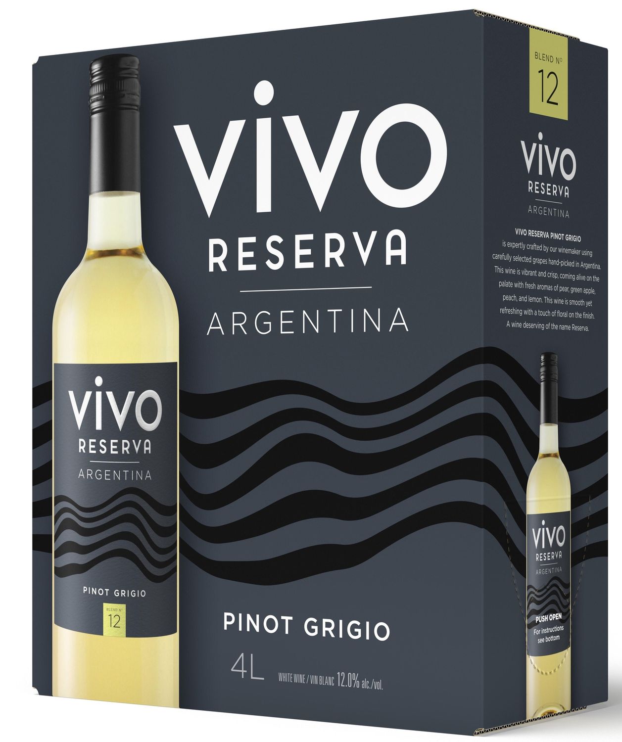 VIVO RESERVA PINOT GRIGIO, Size: 4 L