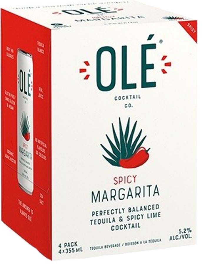 OLE SPICY MARGARITA COCKTAIL, Size: 4 Cans