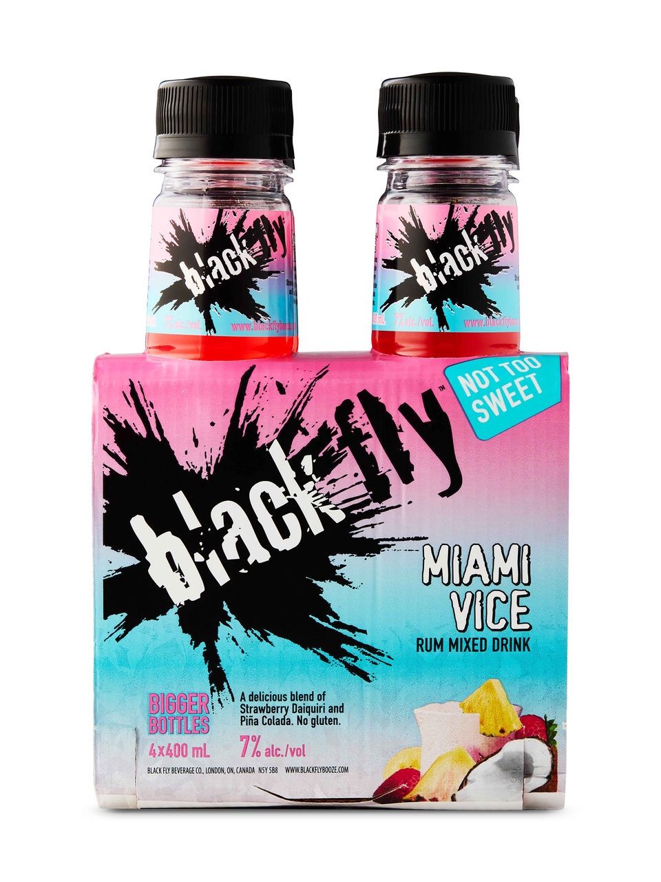 BLACK FLY RUM MIAMI VICE, Size: 4 Bottles