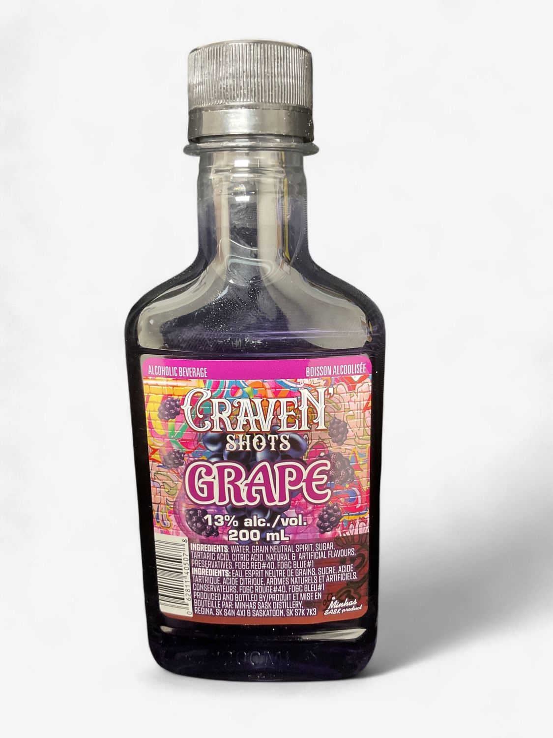 CRAVEN SHOTS GRAPE, Size: 200 ml