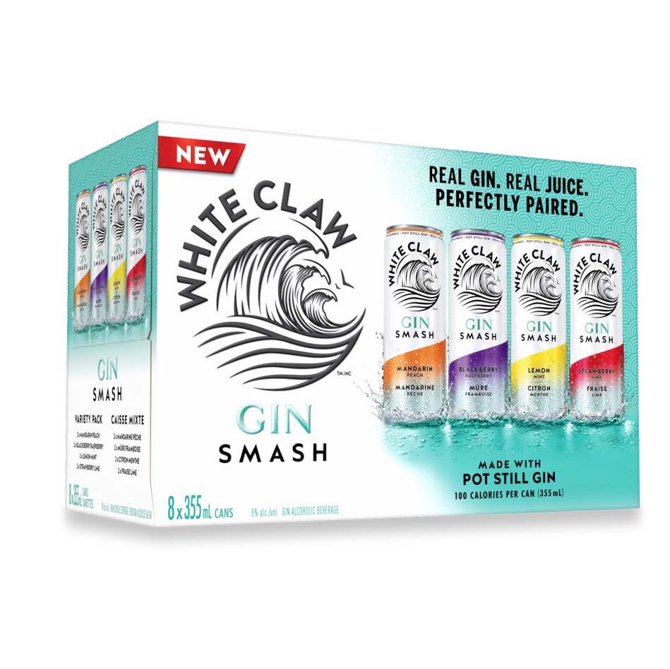 WHITE CLAW GIN SMASH, Size: 8 Cans