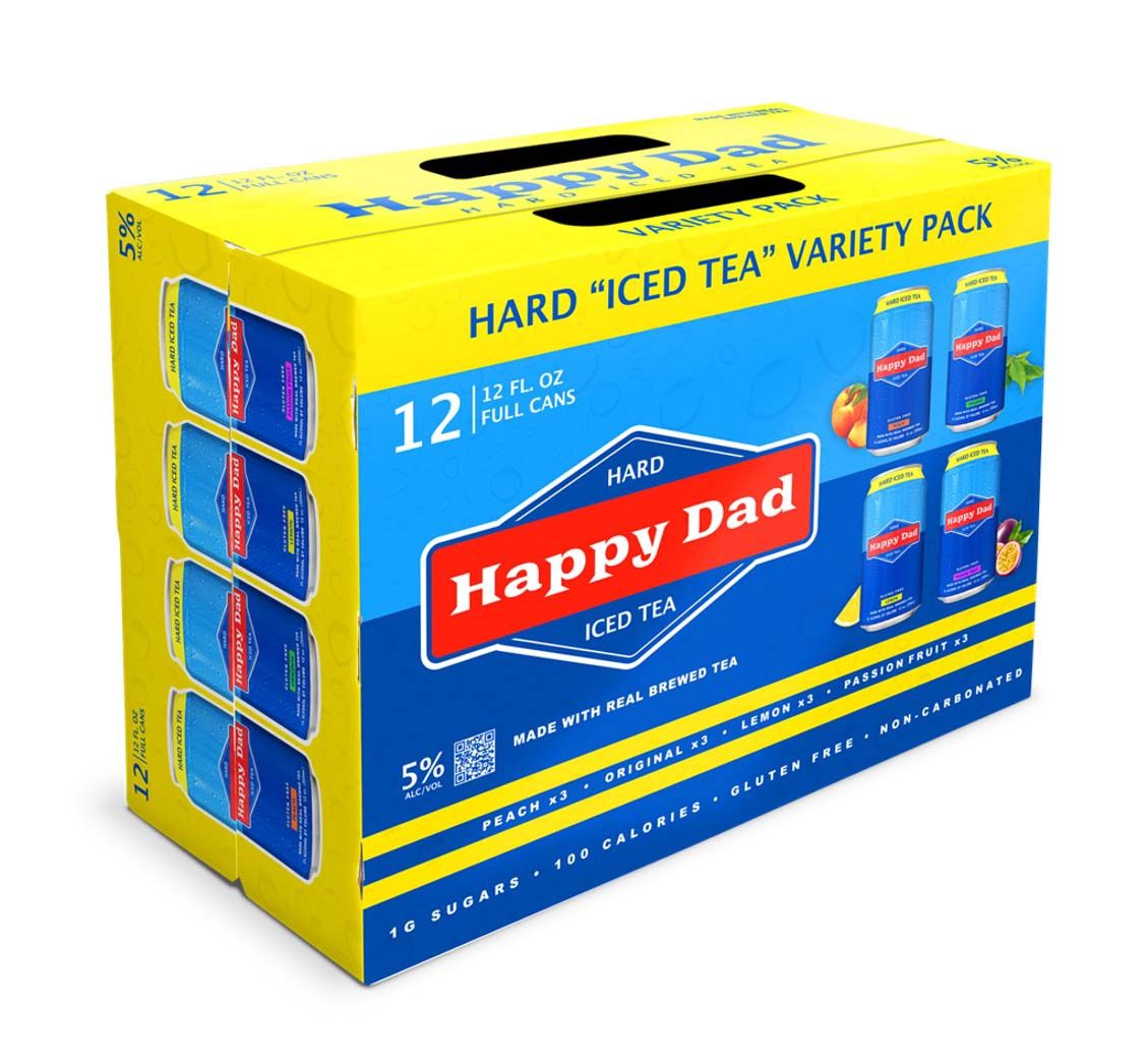 HAPPY DAD HARD ICED TEA VARIETY, Size: 12 Cans