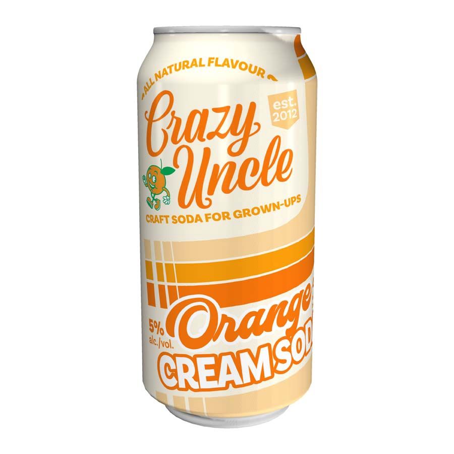 CRAZY UNCLE ORANGE CREAM SODA, Size: 1 Can 473ml