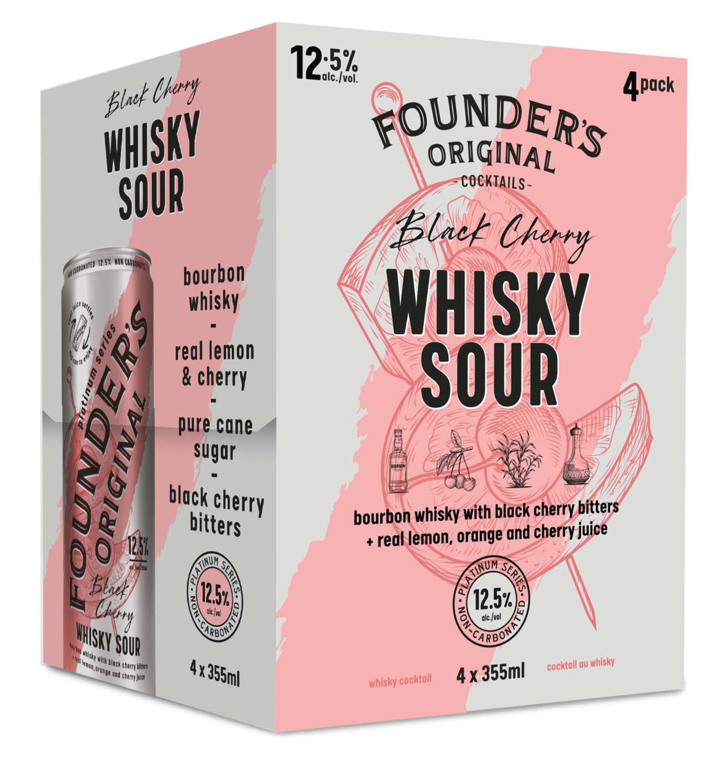 FOUNDERS BLACK CHERRY WHISKY SOUR, Size: 4 Cans