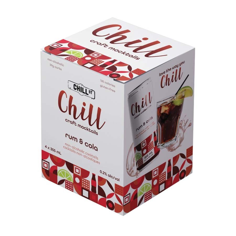 CHILL ST RUM &amp; COLA MOCKTAIL, Size: 4 Cans