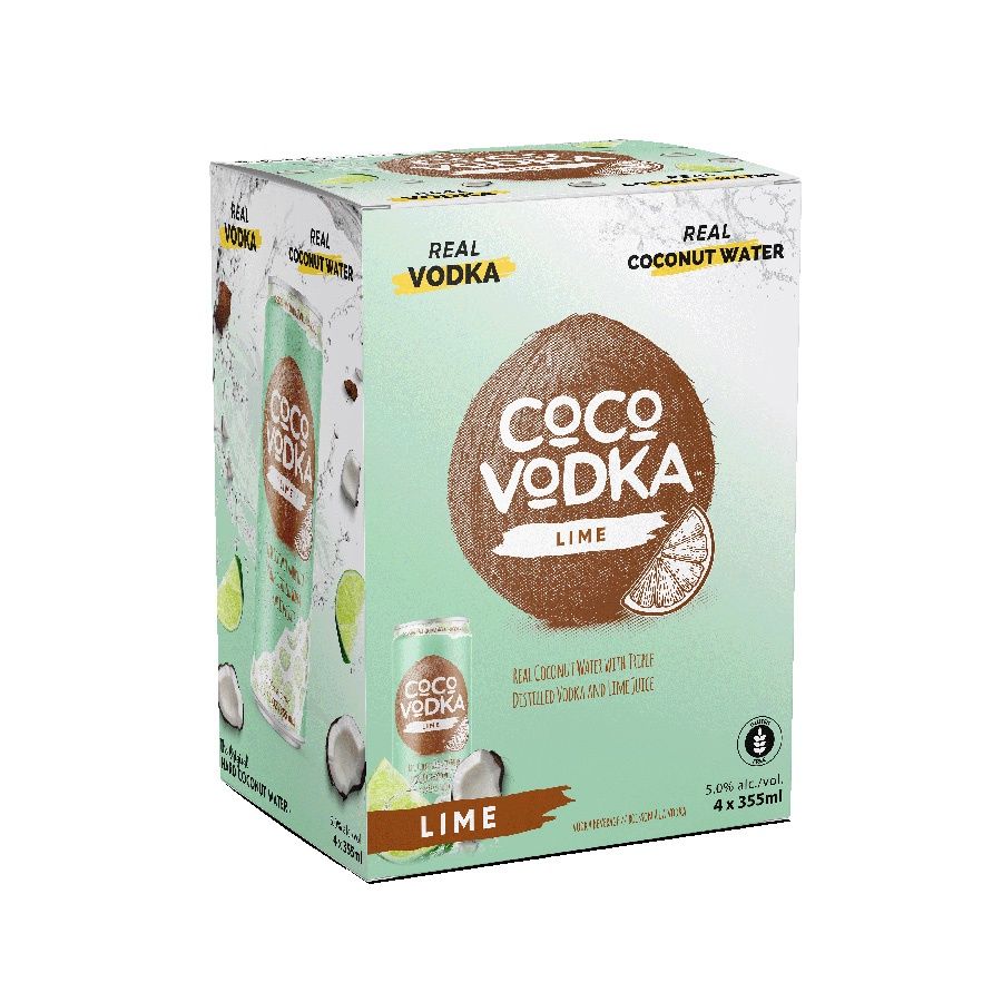 COCO VODKA LIME, Size: 4 Cans