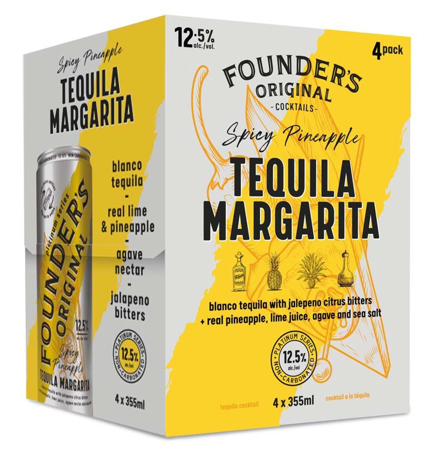 FOUNDERS SPICY PINEAPPLE MARGARITA, Size: 4 Cans