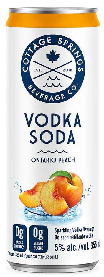 COTTAGE SPRINGS VODKA SODA PEACH, Size: 1 Can 473ml