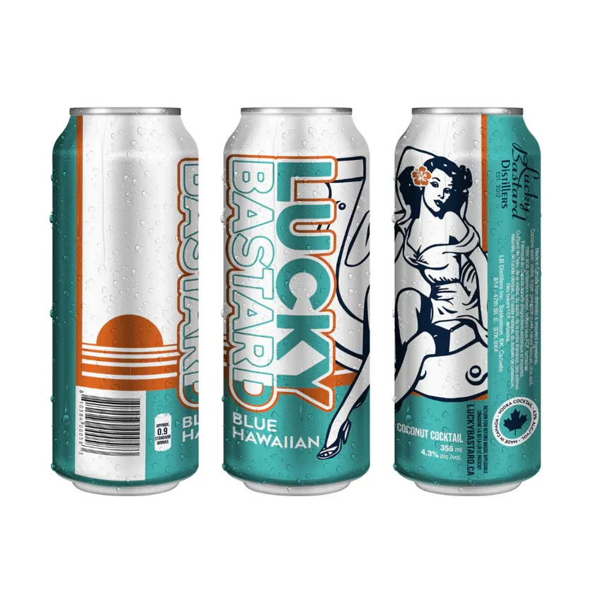 LUCKY BASTARD BLUE HAWAIIAN, Size: 6 Cans