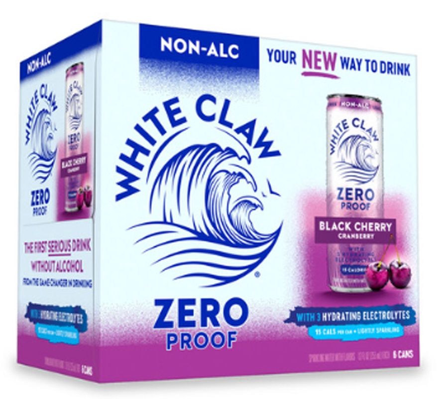 WHITE CLAW ZERO BLACK CHERRY, Size: 4 Cans