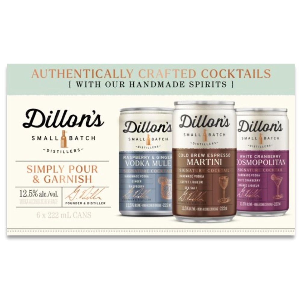 DILLON'S SIGNATURE COCKTAIL VARIETY, Size: 6 Cans