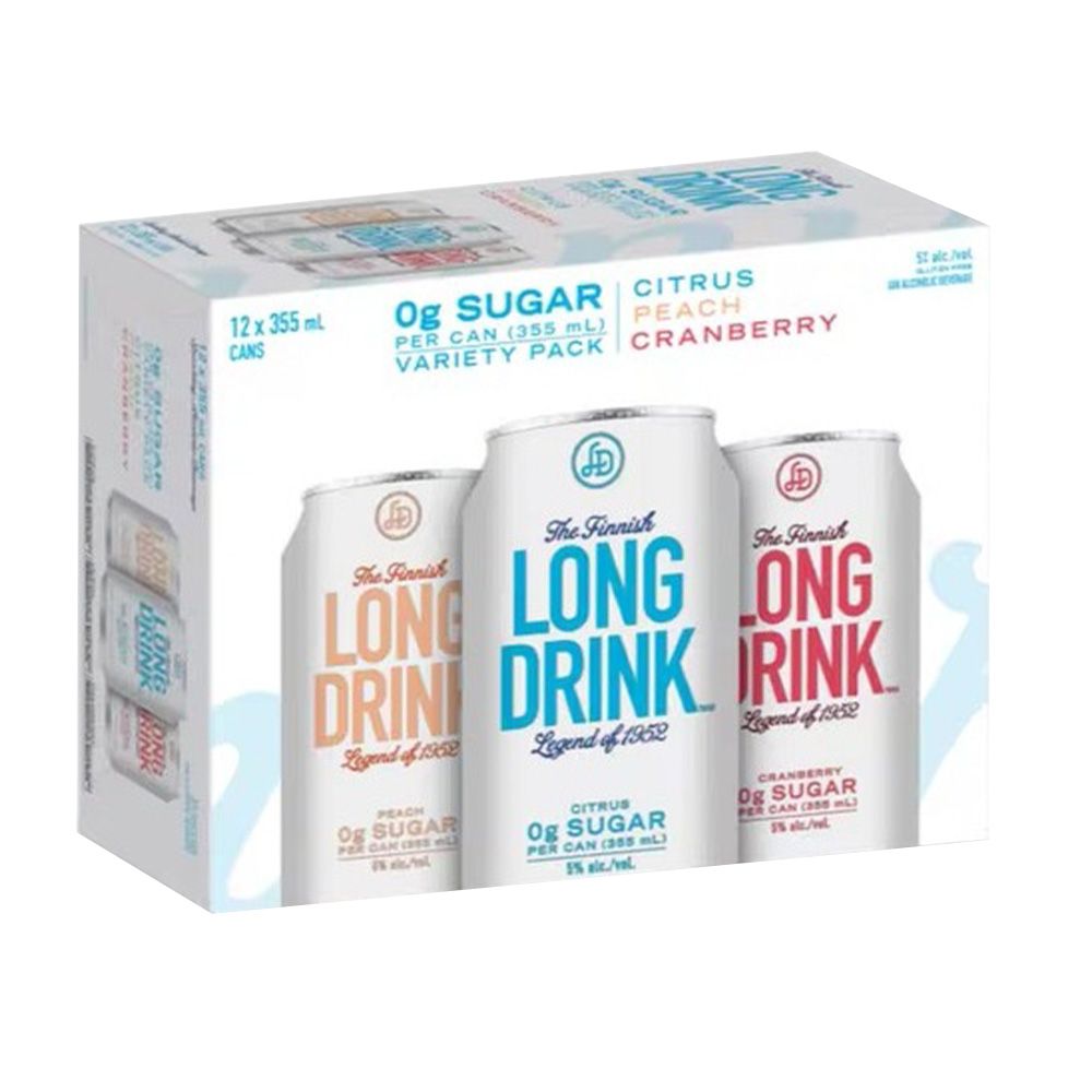 FINNISH LONG DRINK ZERO VARIETY, Size: 12 Cans