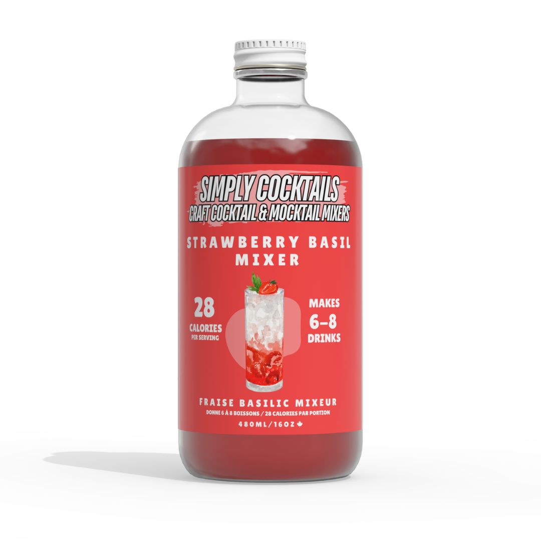 Strawberry Basil - Cocktail and Mocktail Mixer - All Natural