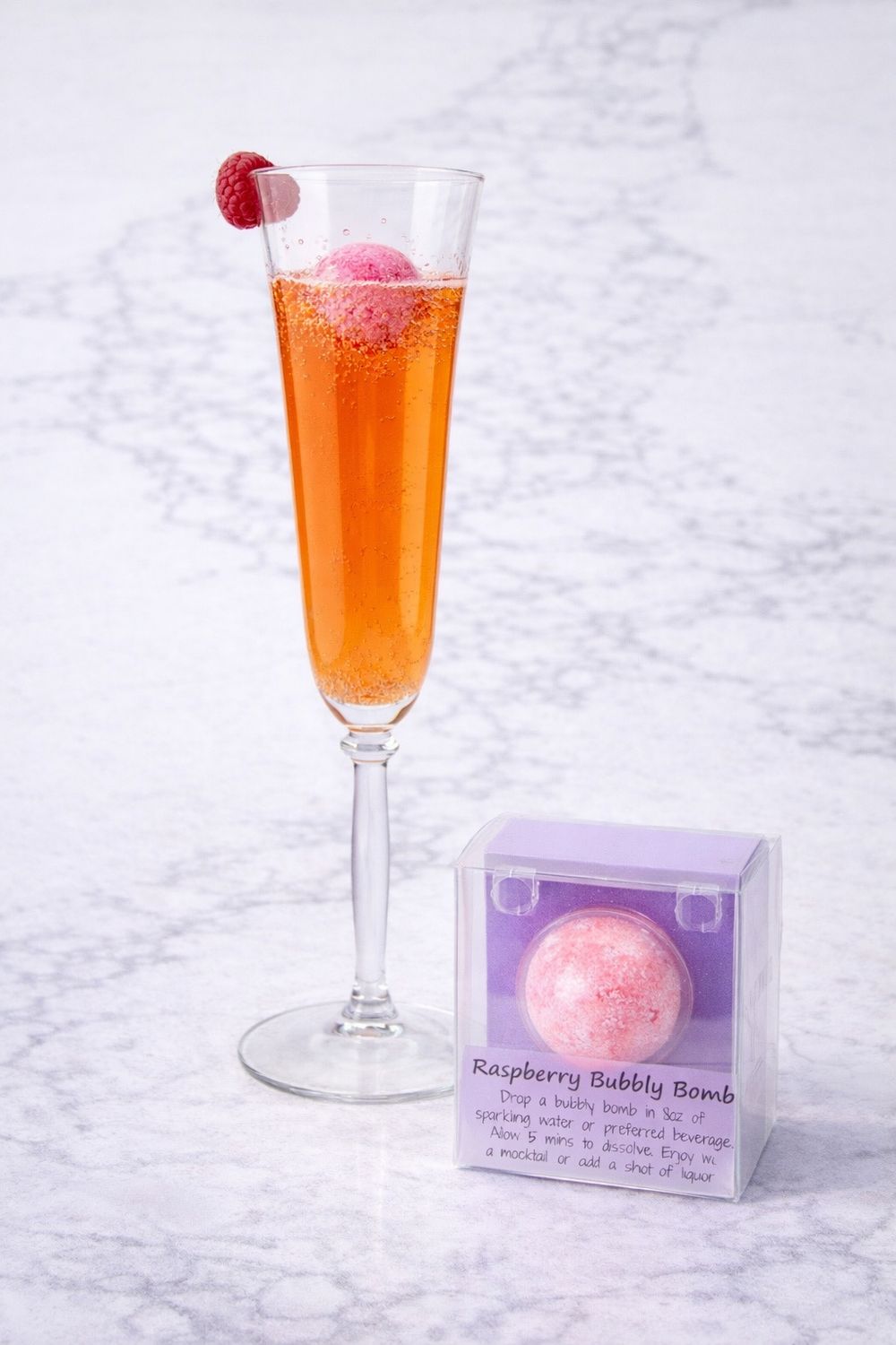 Raspberry Bubbly Bomb