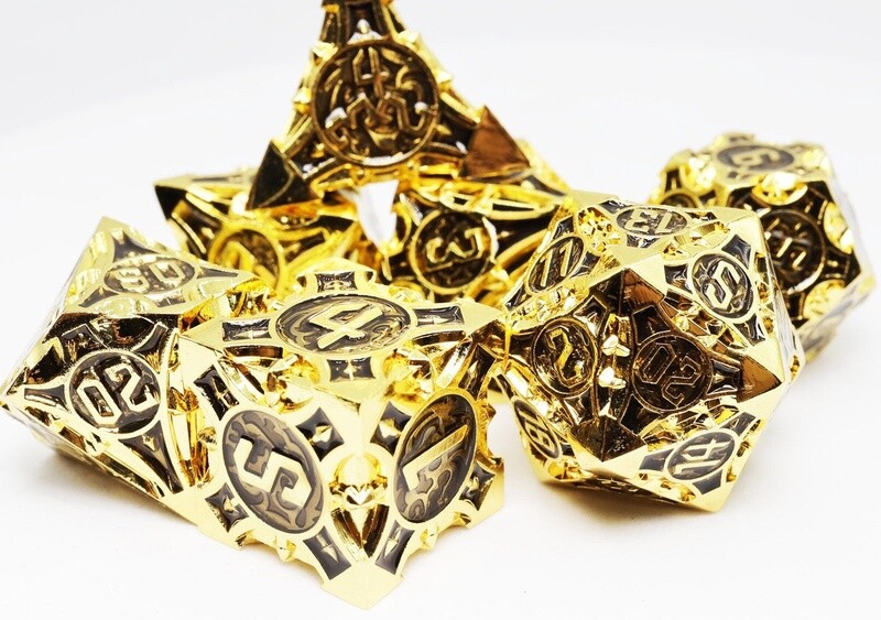 Imperial Gold Arrow RPG Metal Dice Set