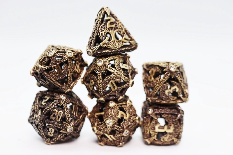 Tree of Humility - RPG Hollow Metal Dice Set