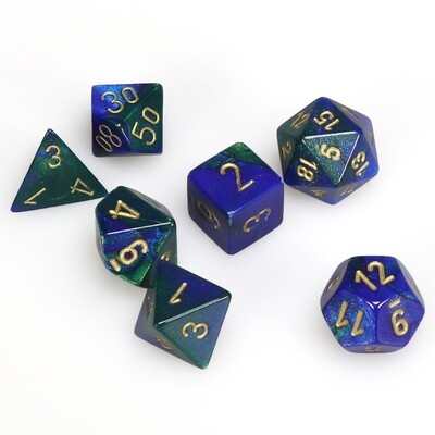 7-Set Cube Gemini Blue and Green with Gold