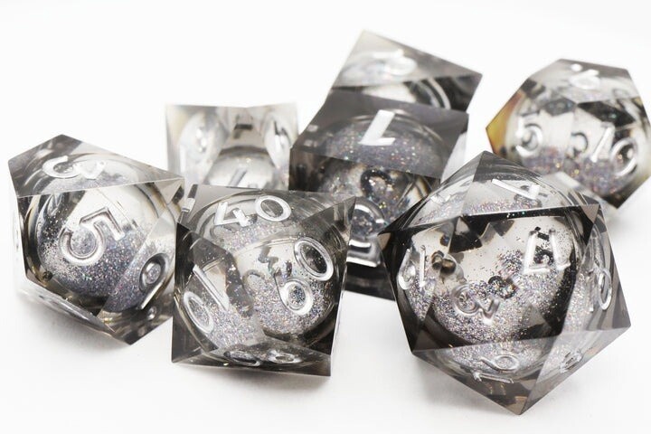 Sharp Edge Liquid Core RPG Dice Set- Black