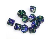 d10 Clamshell Gemini Blue and Green with Gold (10)