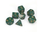 7-Set Cube Opaque Dusty Green with Copper