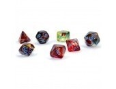 Nebula Polyhedral Primary/blue Luminary 7-Die Set
