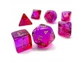 7-Set Cube Gemini Translucent Red-Violet with Gold