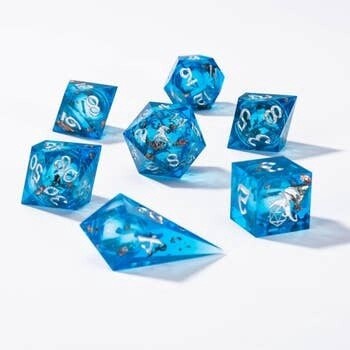 Captured Magic Liquid Core Hand Sanded Sharp Edge Resin Blue