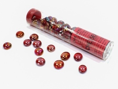 Glass Stones Tube Crystal Red Iridized (40)
