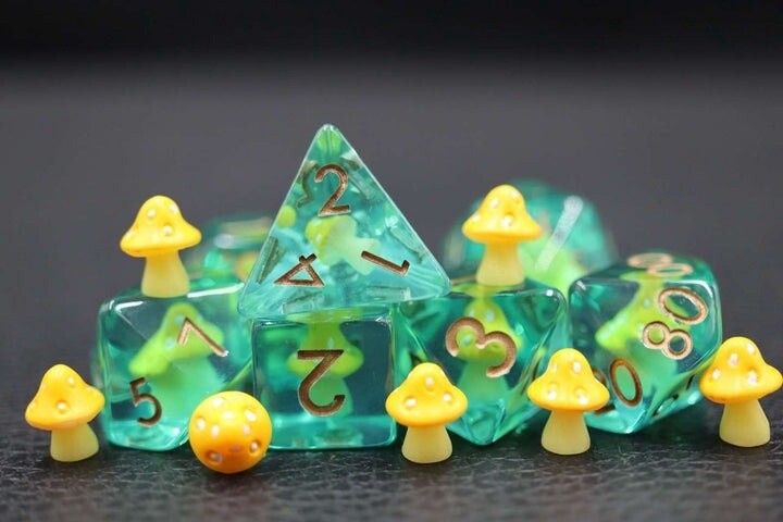 Yellow Mushroom RPG Dice Set
