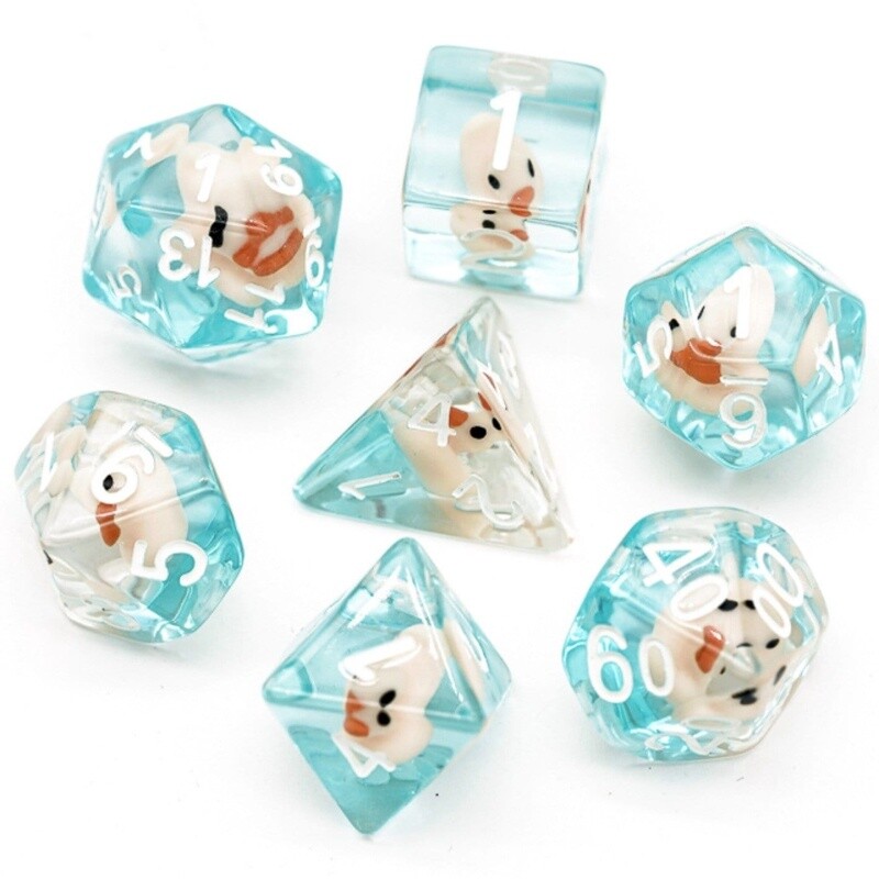 Bubble Bath Duck RPG Dice Set