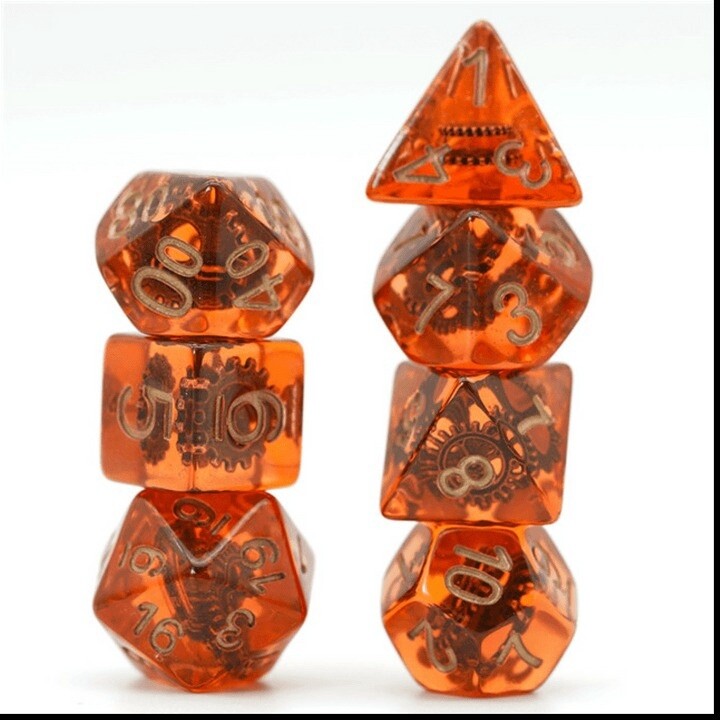 Copper Gears RPG Dice Set