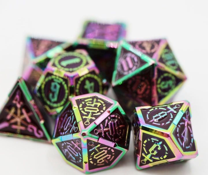 Crossed Swords: Imperial Gem Sword - Metal RPG Dice Set