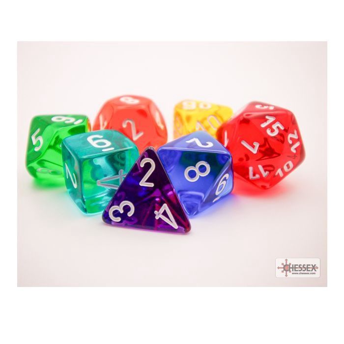 7-Die Set Translucent Prism: GM and Beginner Player