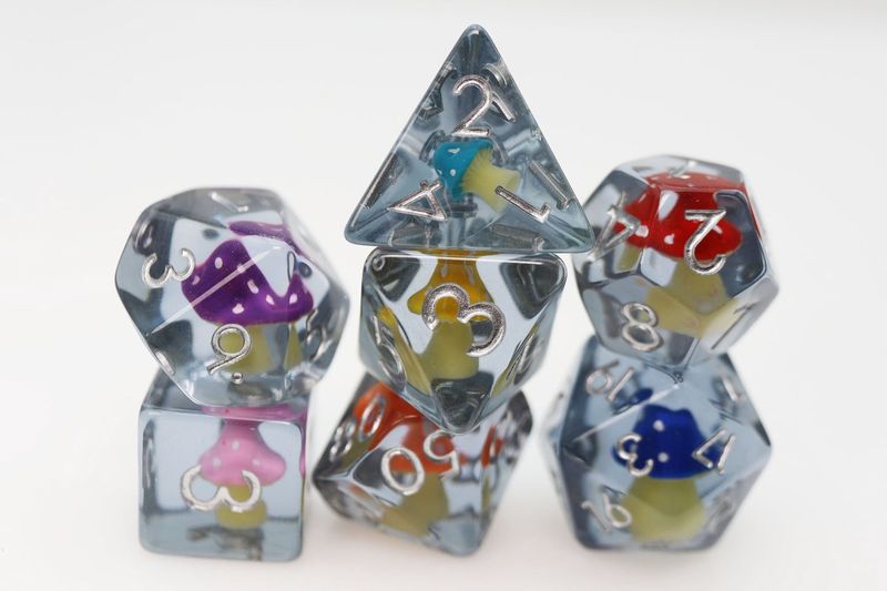 Whimsical Mushrooms RPG Dice Set