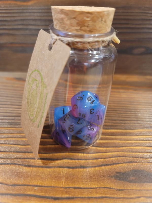 Summer Night - Glow in the Dark 7 Polyhedral Dice Set