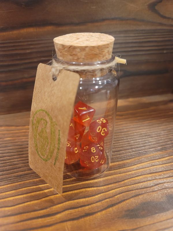 Strawberry Bon-Bon 7 Polyhedral Dice Set