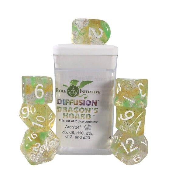 Dragon&#39;s Hoard Set of 7 Polyhedral Dice with Arch&#39;d4