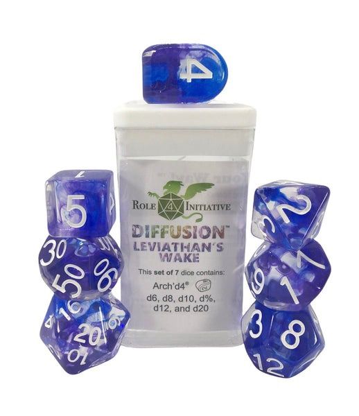 Leviathan&#39;s Wake Set of 7 Polyhedral Dice with Arch&#39;d4
