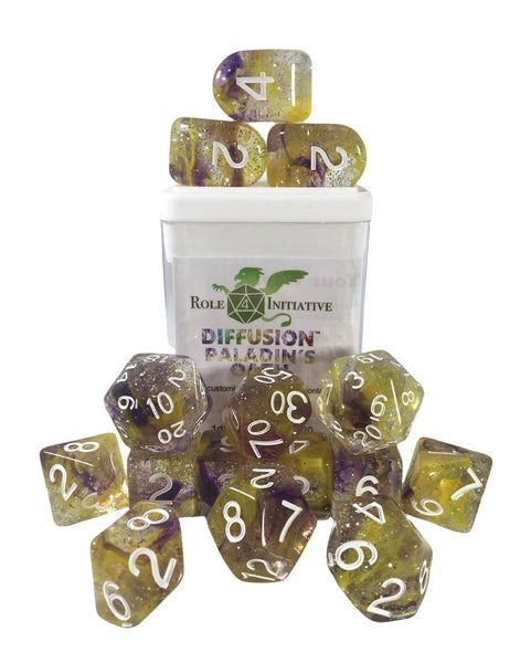 Paladin's Oath Set of 15 Polyhedral Dice with Arch'd4